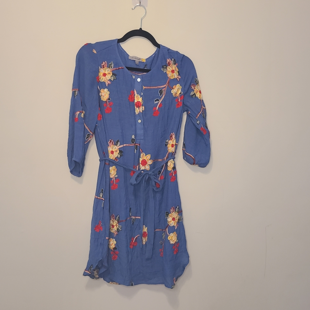NWOT | Sunlit Bloom Embroidered Boho Tunic Dress – Figueroa & Flower (S)